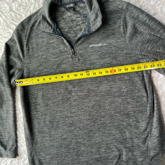 Eddie Bauer Men’s  Gray Quarter-Zip Pullover Size L - Picture 7 of 9